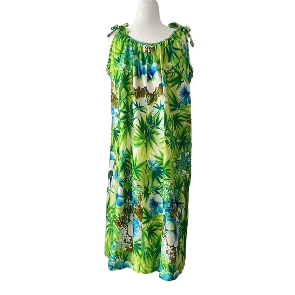 Vintage 1960s Hawaiian Sun Fashions Muumuu Dress-Large - Picture 3 of 8